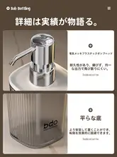 洗面液ボトル【おしゃれなデザイン・家庭用・浴室・プッシュ式】