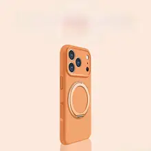 iPhone用ケース【360°マグネットスタンド・シンプルデザイン・液体シリコン・衝撃吸収】