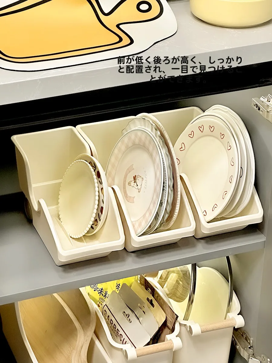 キッチン用組み立て式収納ラック：奥行きのある食器棚収納の実用性と空間効率