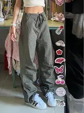 グレーグリーンの工事用パンツ【速乾・ハイウエスト・ワイドレッグ・フィット】