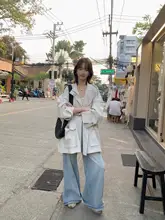 IMISS レディース春夏用薄手トレンチコート【ドローストリング・ミディアム丈・シンプルデザイン】