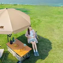 探検者用キャンピングカー用大判日除けパラソル【アウトドア・庭用・二合一】