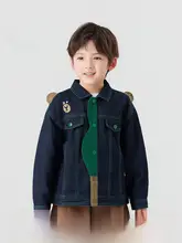 春季用子供用デニムジャケット【男の子・翻領デザイン】（セットアップ対応）