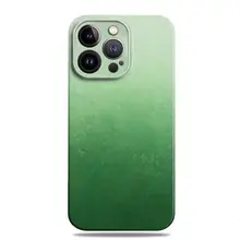 グラデーショングリーンのシンプルなiPhone用ケース【全包カバー対応・吸引力強化】