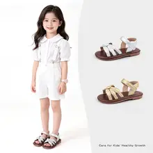 女の子用レースアップオープントゥサンダル【滑り止め・ソフトソール・春夏向け】