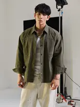 MUSCLE DOG 秋冬用メンズ長袖シャツ【カジュアルデザイン・ゆったりしたフィット・ジーンズジャケット】