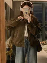 ブラウンスエードショートジャケット【春秋用・女性用・バイカースタイル】