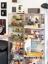 移動可能な盲盒収納展示ラック【透明・リビング用・キャラクター置物用】
