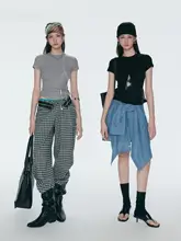 女性用アーチカットデザインの高品質ストレッチ短袖Tシャツ【夏用・フィット感抜群】