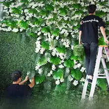 リアルな植物壁装飾【立体デザイン・人工花・室内用】