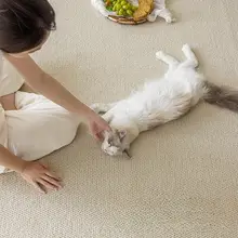 無地リビング用ラグ【高級感・白・ソファテーブル用・防猫爪】