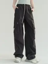 シンプルなストレートワークパンツ【女性用・ゆったり・カジュアル・ロングパンツ】