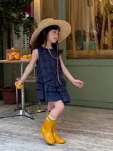 子供用夏のワンピース【不規則デザイン・肩紐付】（セットアップ対応）