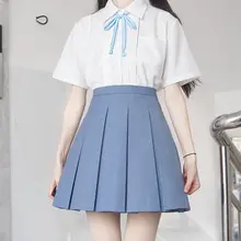 シンプルな黒い百褶スカート【JK制服・ベーシックデザイン・学院スタイル】