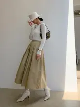 マランダ 大きめフレアスカート【ロング・ウエストゴム・フレンチスタイル】