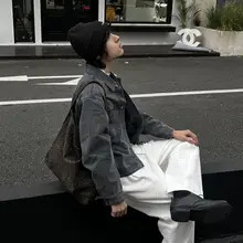 トートバッグ ユニセックス 帆布 大容量 ショルダー 手提げ ヴィンテージ ストリート ルーズ