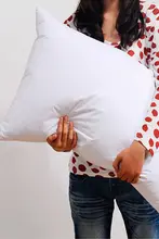 全棉製 サテン羽毛フリース枕【柔らかい・北欧スタイル・シングル用・2個セット】