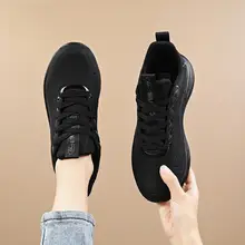 軽量ソフトソールの快適な女性用ワーキングシューズ【黒・防水・春用・通勤向け】