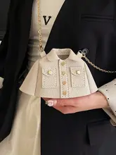 ミニ収納ポーチ【手作り・編み物材料・手縫い・小銭入れ・イヤホンケース・ショルダーバッグ】