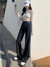 黒のストレートデニムパンツ【夏向け・薄手・フィット・スリムレッグ】