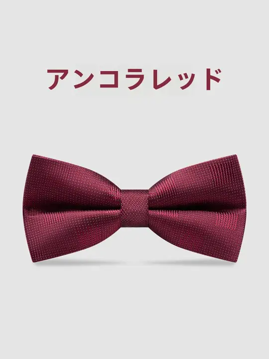 高級感のある酒紅色の蝶ネクタイ【男性用・結婚式・フォーマルアクセサリー】