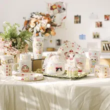可愛い猫デザインの手作り陶器マグカップ【家庭用・おしゃれ】