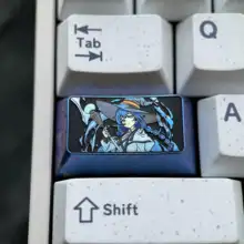 カラフルなチタン合金キーボードキーキャップ【アニメデザイン・金属製・1.75U】