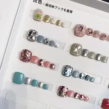 夏用 ネイルシール【ブラックラメ・ハンドメイド・フット用】