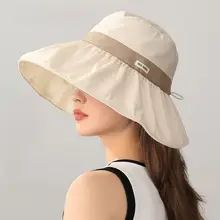 大きなつばのUVカットフィッシャーハット【夏用・アウトドア・日よけ】