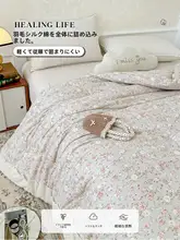 リネン風フレンチスタイルレトロレース冬用布団【春秋用・学生寮向け・暖かさアップ】