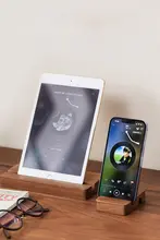 スマホ タブレットスタンド ライブ配信用 支え台 クルミ材 無垢材 安定器