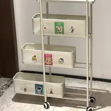 省スペース収納キャビネット【キッチン・バスルーム用・多機能・移動式・厚手】