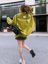 アボカドグリーンシャツジャケット【デザイン性の高いおしゃれアイテム・秋春用・トレンド】