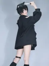 3点セット レディース ジャケット ショートパンツ レッグウォーマー ゴシックロリータ テクニカル クール ダーク サブカル