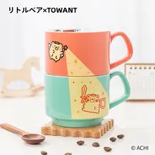 小熊デザインの陶器製マグカップ【カップル用・家庭やオフィスに最適・ギフトにおすすめ】