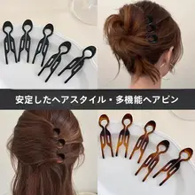 シンプルな丸い髪型用小型魚型ヘアピン【多機能・高級感】