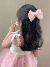 子供用ロリータヘアアクセサリー【可愛いプリンセスリボンヘアクリップ・お団子ヘア用・女の子向け】