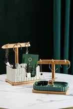 北欧デザインのデスクトップ収納ボックス【化粧品・鍵掛け・ジュエリーディスプレイ】