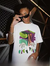 提線LOGOプリントTシャツ【男女兼用・ショートスリーブ・ストリートスタイル】