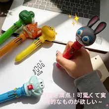 かわいいデザインの多色ボールペン【動物モチーフ・圧力式・カラフル】