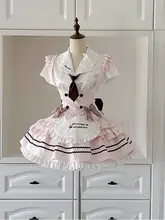 可愛らしい学院風レイヤードブラウス【フリルデザイン・ピンク・ロリータスタイル】
