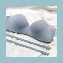 ビスチェ ブラジャー 女性 夏のドレス シームレス ボリュームアップ 滑り止め 薄手