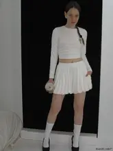花苞デザインのウエストゴム付きランタンショートパンツ【スカートパンツ・極上の柔らかさ】