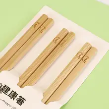 健康的な無漆無蜡の天然竹製訓練用短いお子様用箸【高温耐性・使いやすいデザイン】