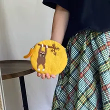 手作りネパールウールフェルト小銭入れ【個性的な猿モチーフ】