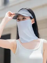ロックブラザーズ 冷感素材 日焼け防止マスク【男女兼用・UVカット・首元まで保護】