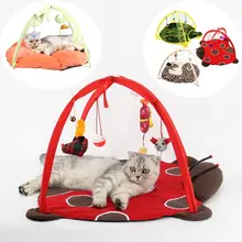 折りたためるペット用テント【犬・猫用・鈴付き・ゲームマット・ベッド】