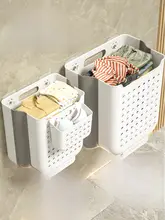 折りたたみ式 家庭用ランドリーバスケット【汚れた衣服収納・収納力抜群】