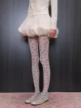 レトロニット風フラワープリントワンピース【ブルー＆ブラウン・柔らかな色合い・淡色系ドレスに最適】（セットアップ対応）