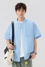 男性用 冷感コットン半袖シャツ【夏用・ゆったり・カジュアル】